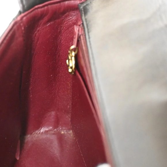 Auth CHANEL CC Logo madomoazeru Shoulder Bag Leather Black GHW Vintage - Picture 15 of 16